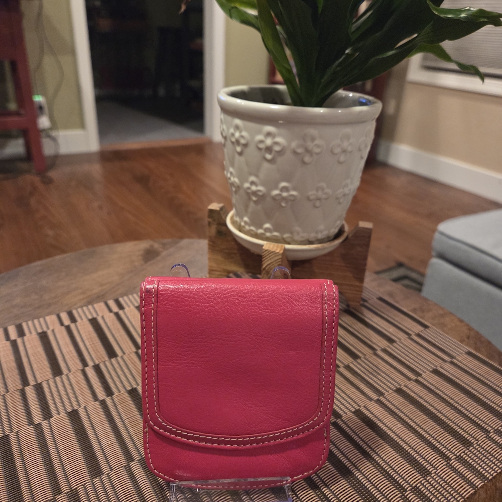 Pink TAXI Leather Wallet